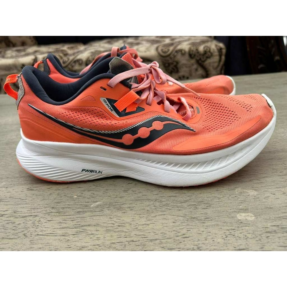 Saucony Guide 15 Womens Running Shoes Size 10 Coral Orange PWRRUN S10684-16